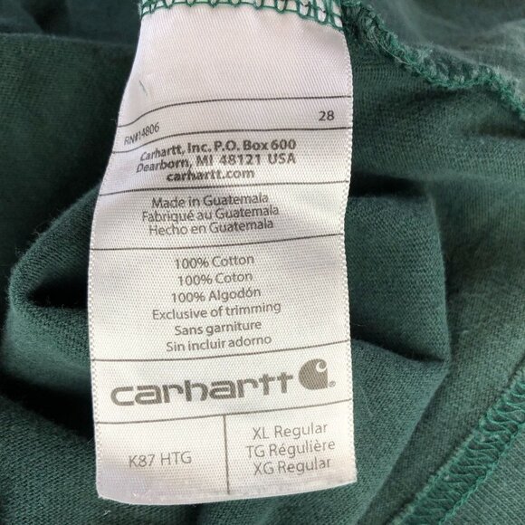 2 Carhartt Mens T-Shirt XL Lot Of Two Short Sleeve Crew Neck Casual Pocket Tee - Picture 15 of 16